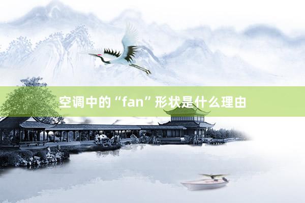 空调中的“fan”形状是什么理由